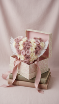 Wing-Embellished Preserved Rose Bouquet